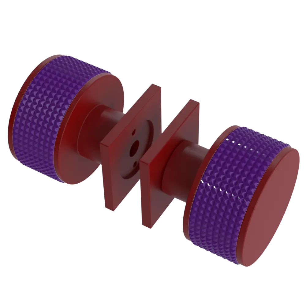 Rubinet Shower Door Knob (set) Maroon