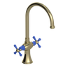 Rubinet Two Handle Single Hole Kitchen Set Natural Brass