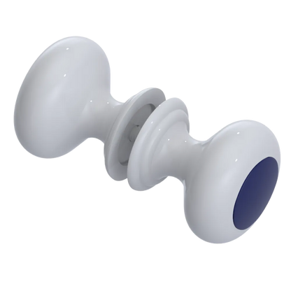 Rubinet Shower Door Knob (set) White