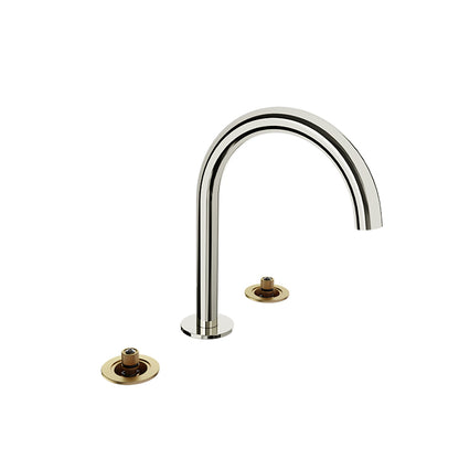 Baril 8" c/c lavatory faucet (without handle), drain included