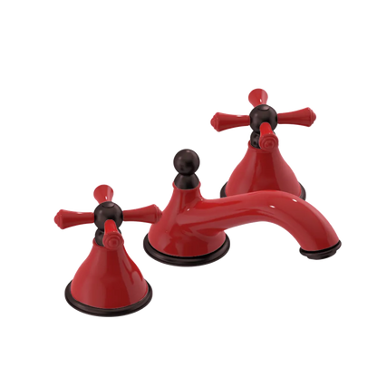 Rubinet Widespread Lav. Set. (less drain) Red