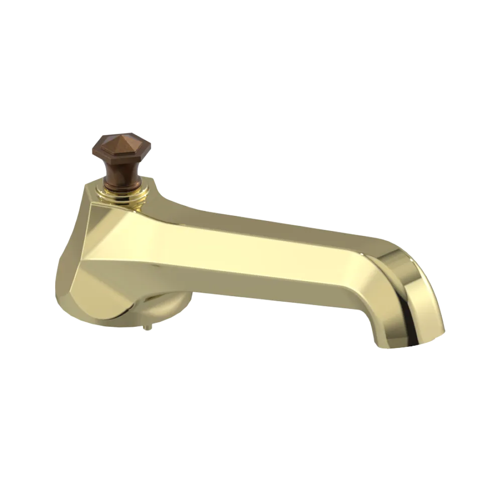 Rubinet Tub Filler Spout Deck Mount Gold