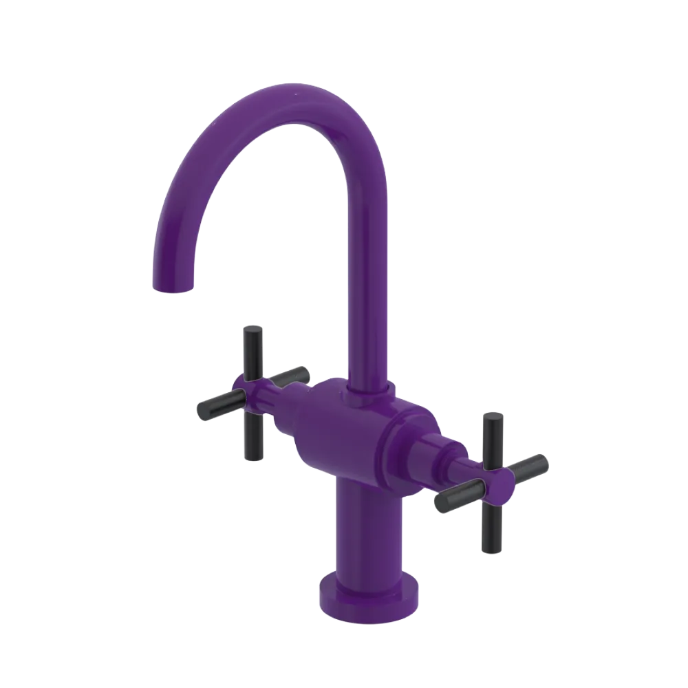 Rubinet Single Hole Dual Handle Lav. Set with LaSalle Spout (less drain) Purple Haze