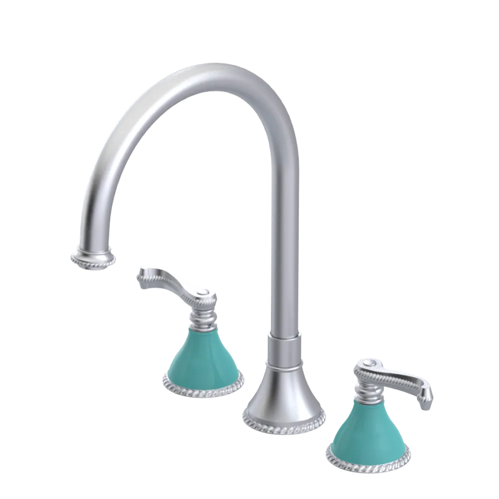 Rubinet Widespread Kitchen Set Satin Chrome