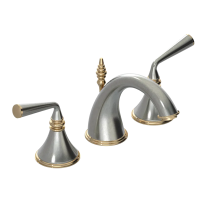 Rubinet Widespread Lav. Set. (less drain) Satin Nickel