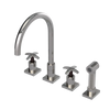 Rubinet Widespread Kitchen Set with Hand Spray Polished Nickel