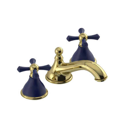 Rubinet Widespread Lav. Set. (less drain) Natural Brass