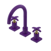 Rubinet Widespread Lav. Set. (less drain) Purple Haze