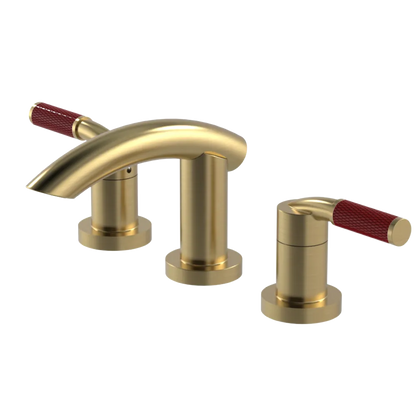 Rubinet Widespread Lav. Set. (less drain) Satin Brass
