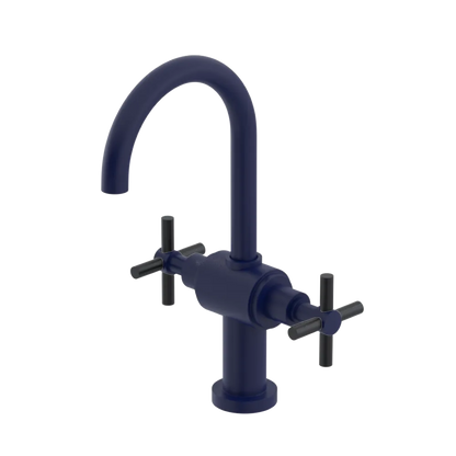 Rubinet Single Hole Dual Handle Lav. Set with LaSalle Spout (less drain) Midnight Blue