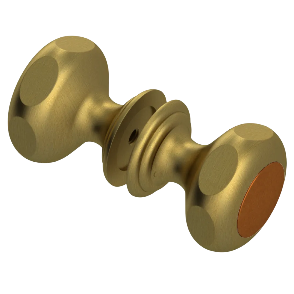 Rubinet Shower Door Knob (set) Antique Brass Matt