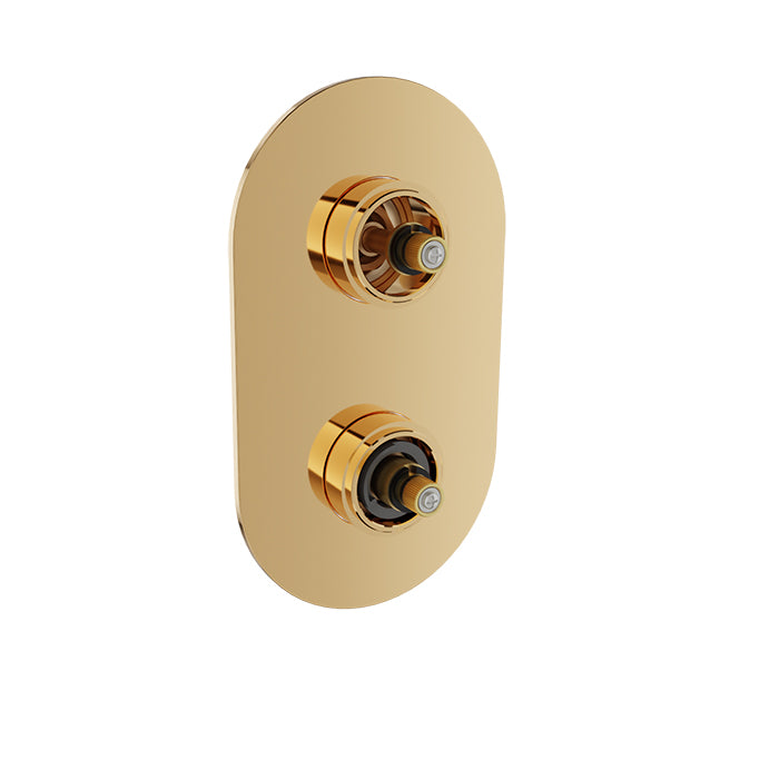 Baril Thermostatic pressure balanced shower valve with 2-way diverter (without handle)