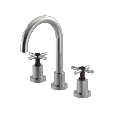 Rubinet Widespread Lav. Set. (less drain) Satin Nickel