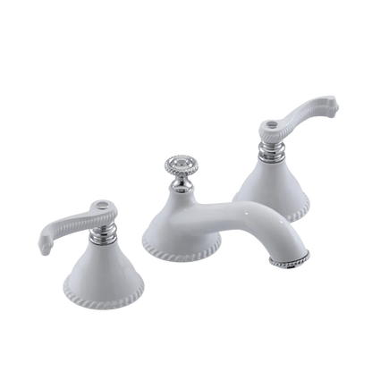 Rubinet Widespread Lav. Set. (less drain) White