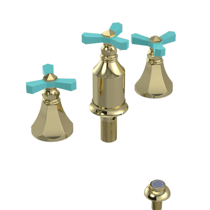 Rubinet Bidet Fitting with Spray, Diverter, and Vacum Breaker (Less Drain) Gold
