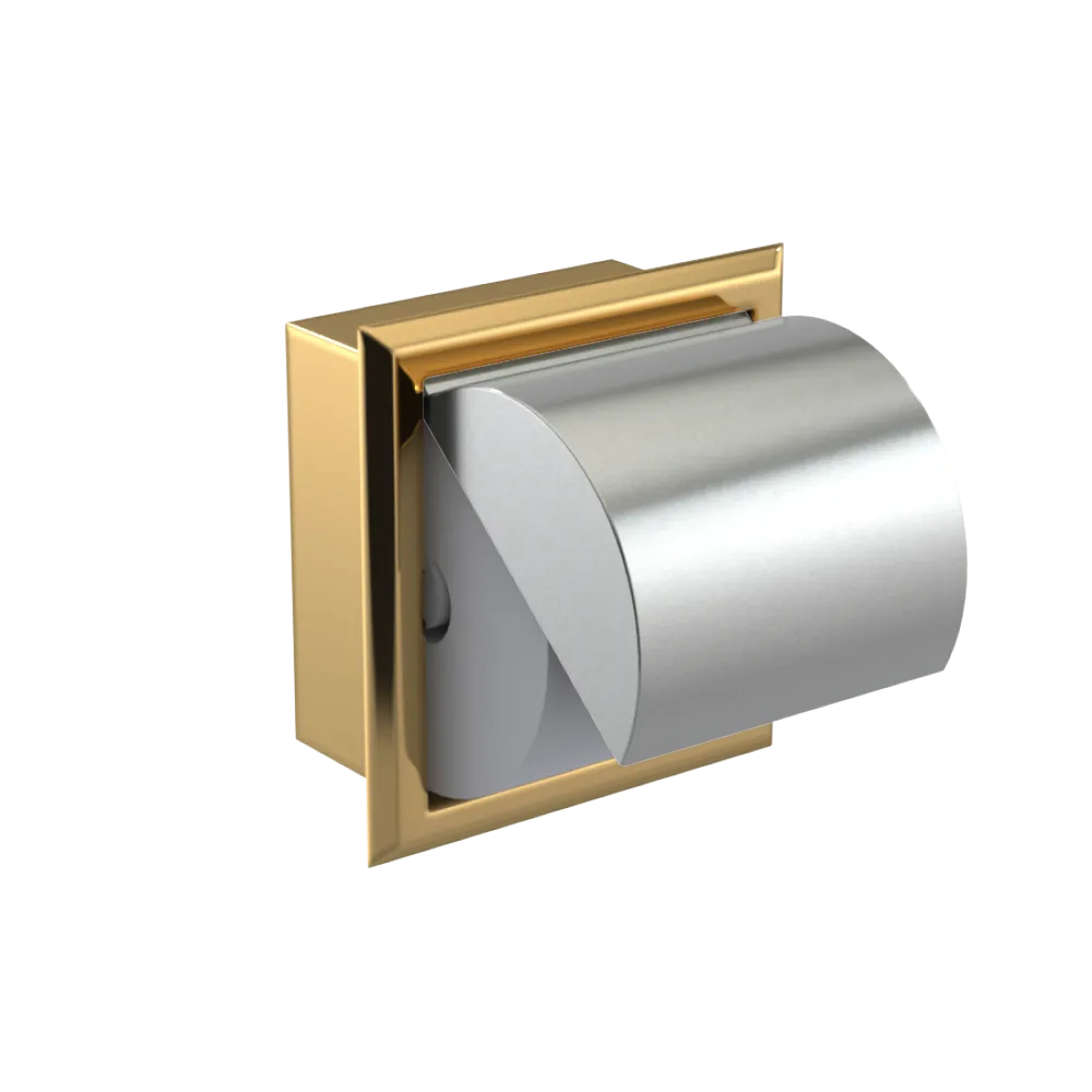 Rubinet RECESSED TOILET PAPER HOLDER Gold