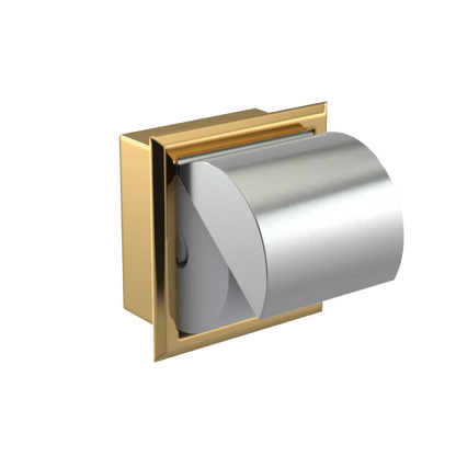 Rubinet RECESSED TOILET PAPER HOLDER Gold