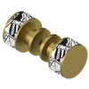 Rubinet Shower Door Knob (set) Antique Brass Matt