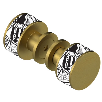 Rubinet Shower Door Knob (set) Antique Brass Matt
