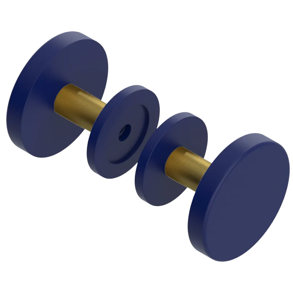 Rubinet Shower Door Knob (set) Midnight Blue