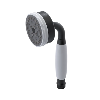 Rubinet 3 Function Hand Held Shower Only Matt Black