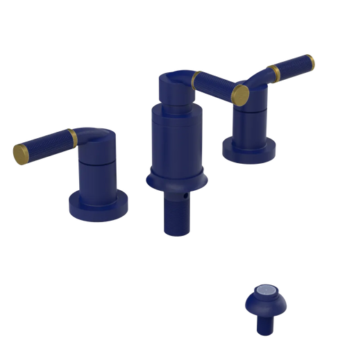 Rubinet Bidet Fitting with Spray, Diverter, and Vacum Breaker (Less Drain) Midnight Blue