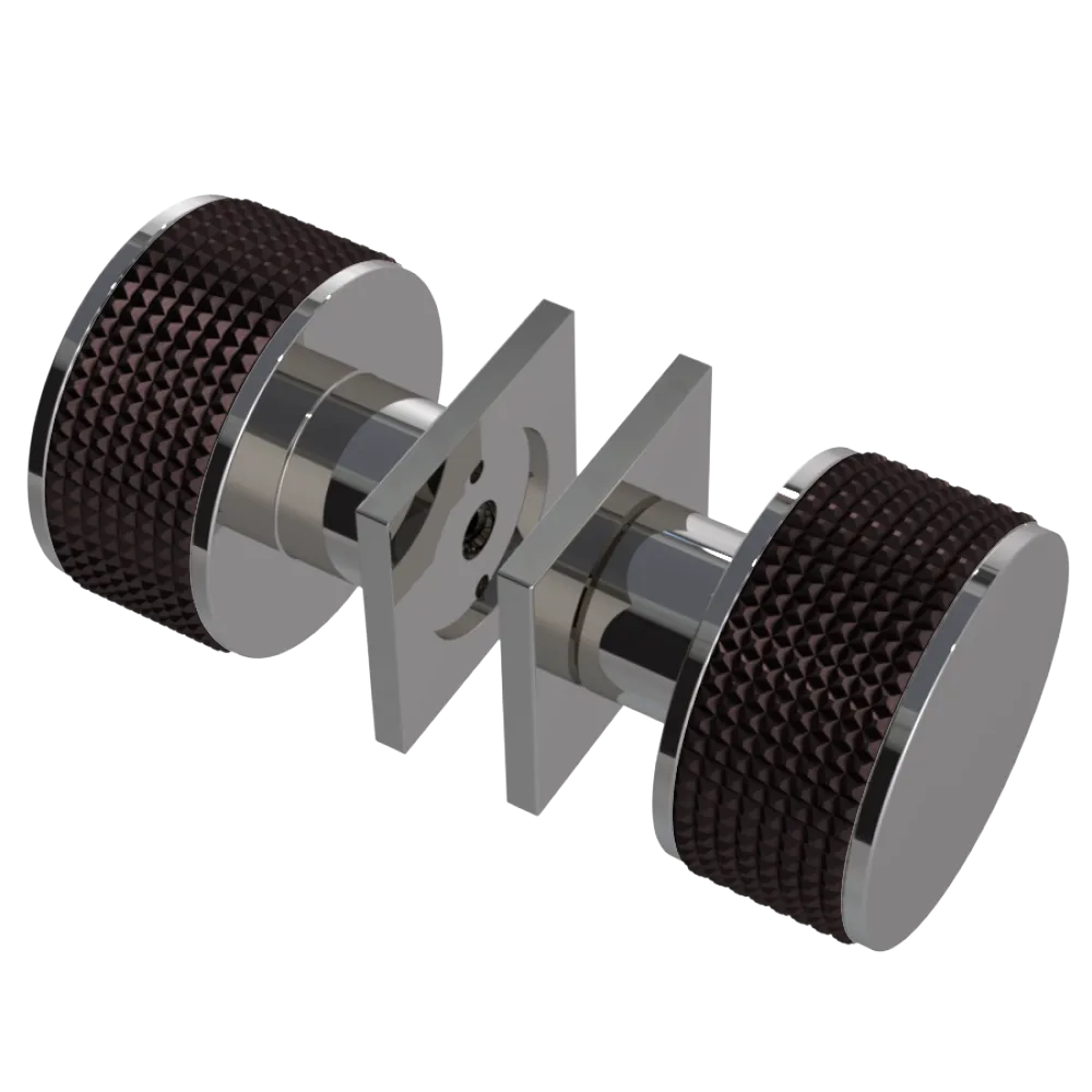 Rubinet Shower Door Knob (set) Polished Nickel