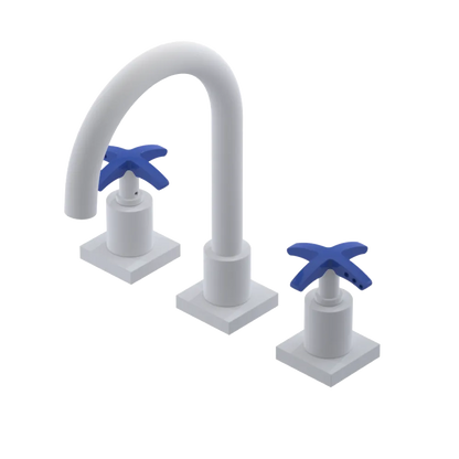 Rubinet Widespread Lav. Set. (less drain) Matt White