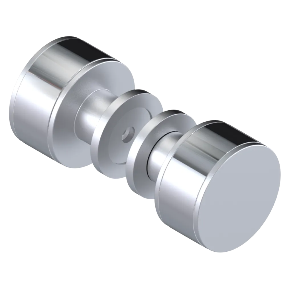 Rubinet Shower Door Knob (set) Satin Chrome