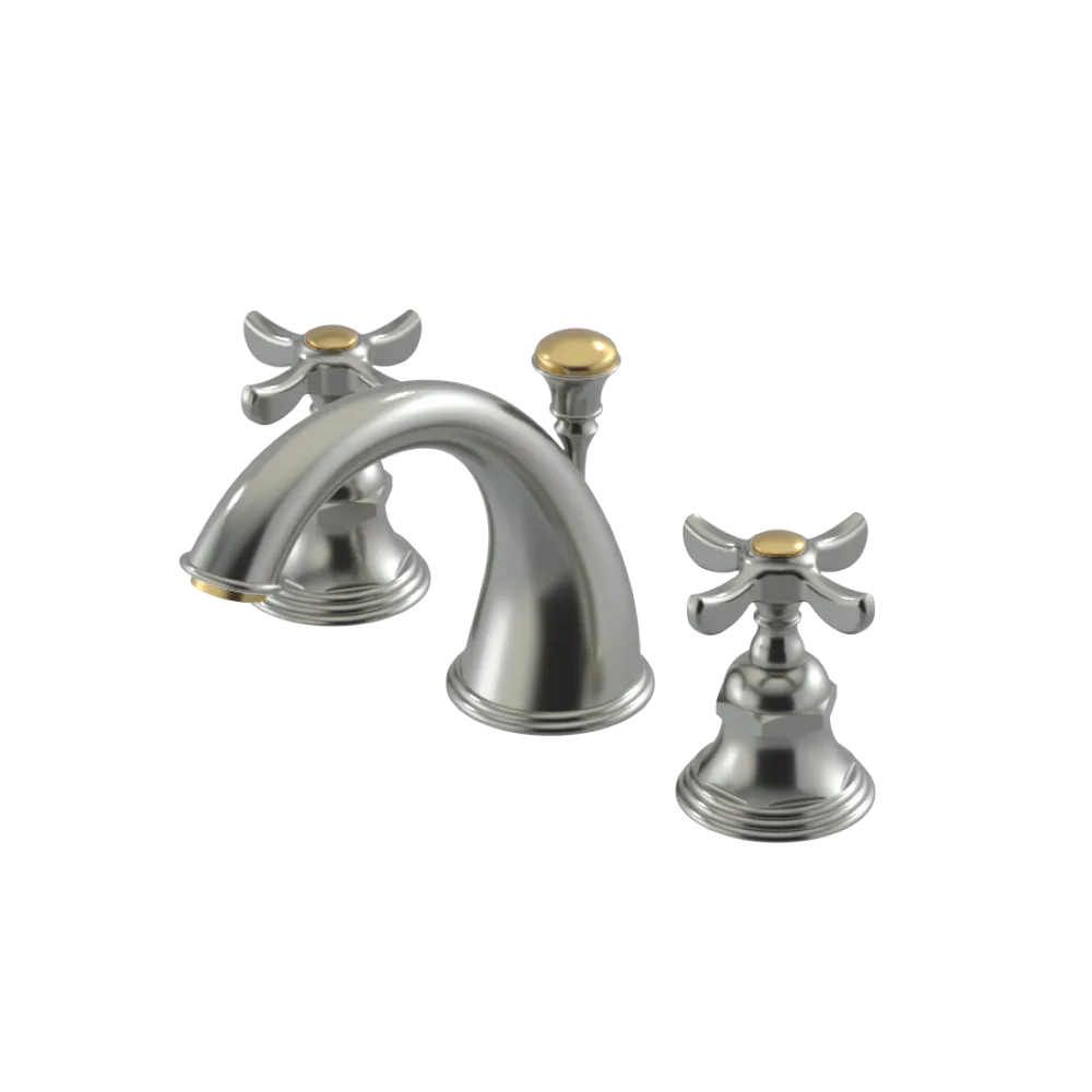 Rubinet Widespread Lav. Set. (less drain) Satin Nickel