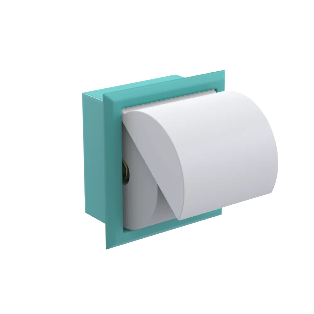 Rubinet RECESSED TOILET PAPER HOLDER Aqua