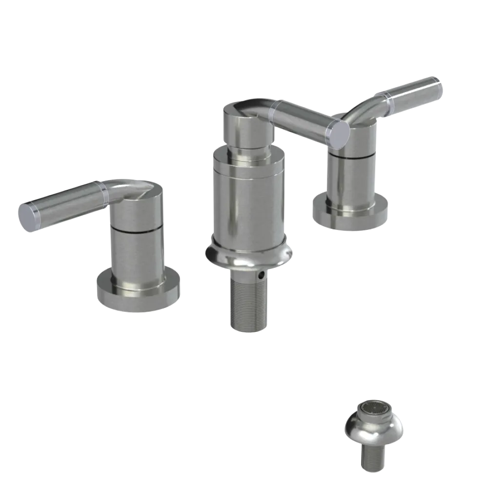 Rubinet Bidet Fitting with Spray, Diverter, and Vacuum Breaker (less drain) Satin Nickel