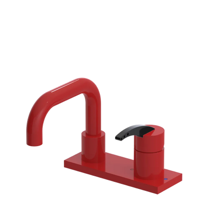 Rubinet 4" Centre Single Control Lav. Set. with Genesis spout (less drain) Red