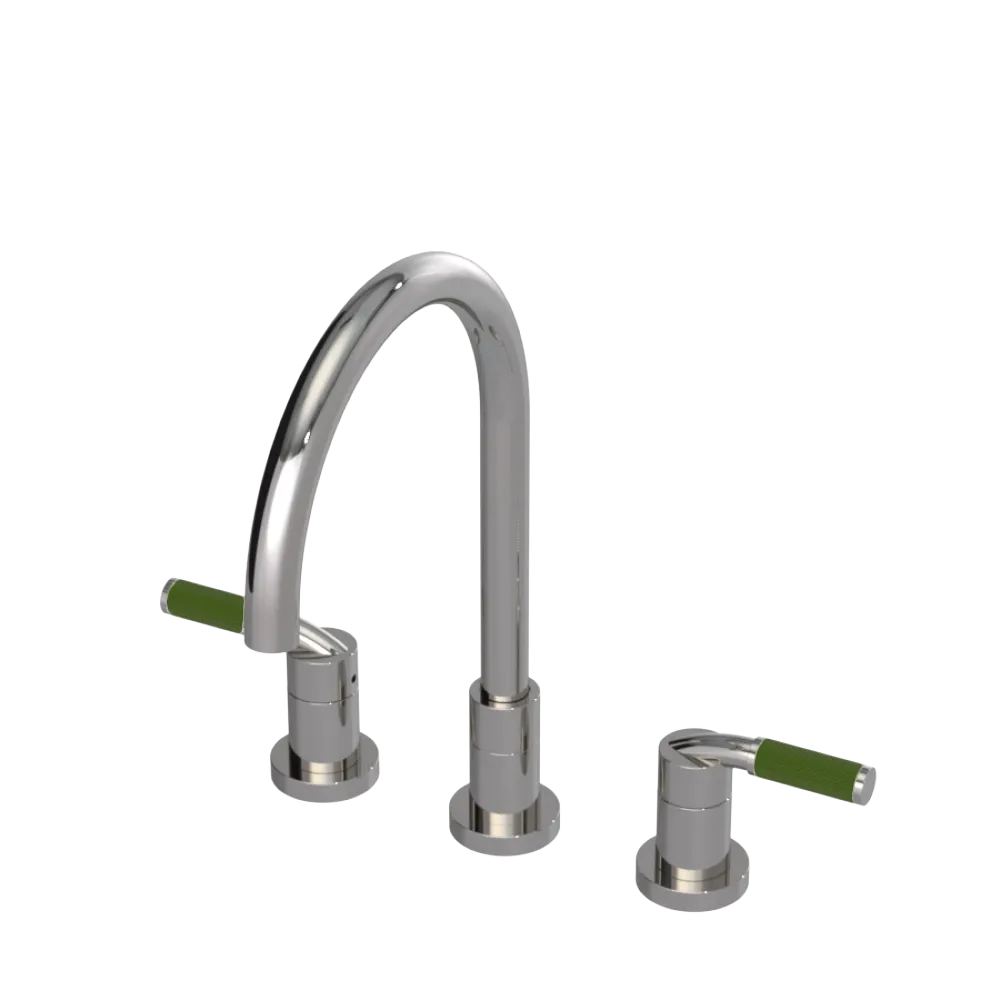 Rubinet Widespread Kitchen Set Polished Nickel