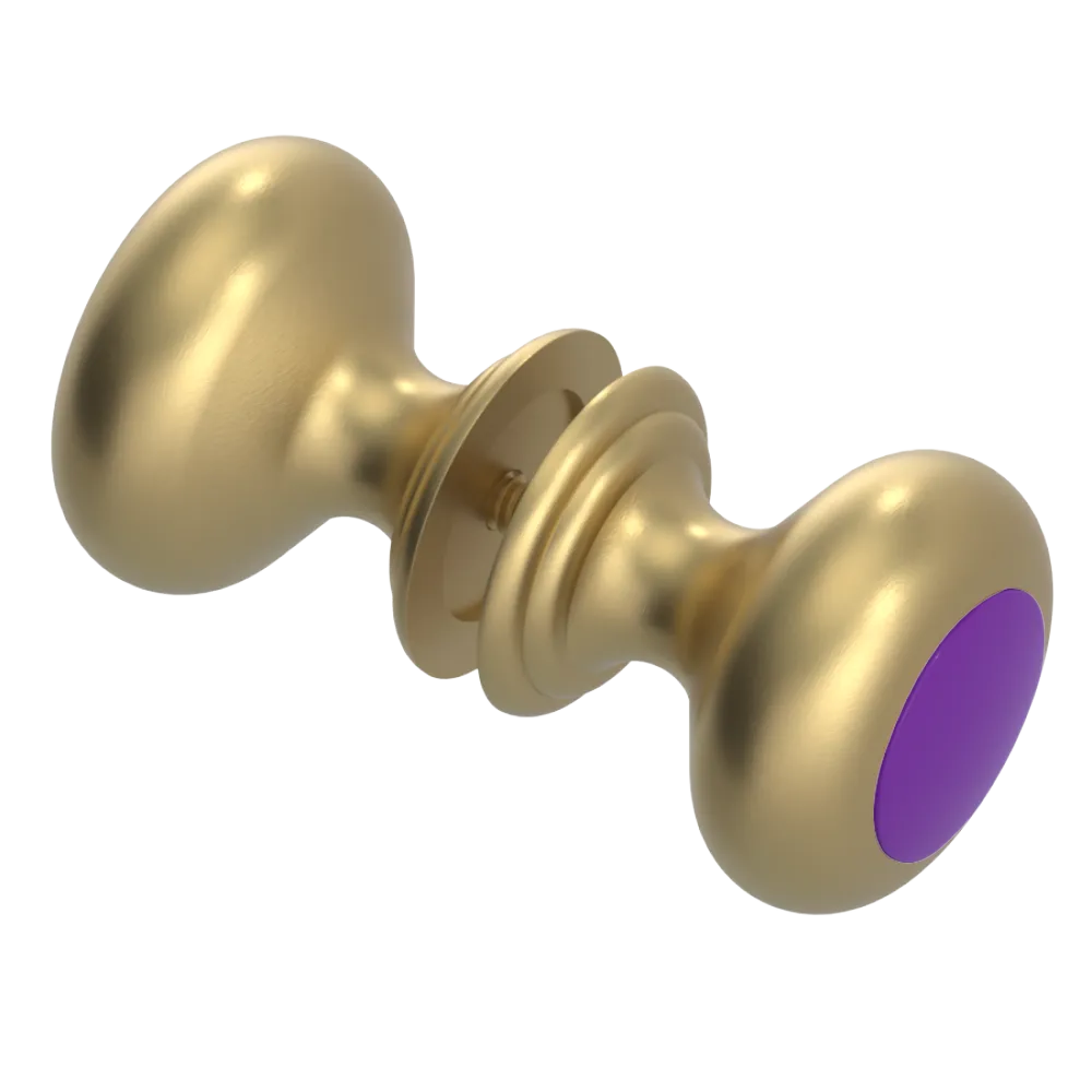 Rubinet Shower Door Knob (set) Satin Brass