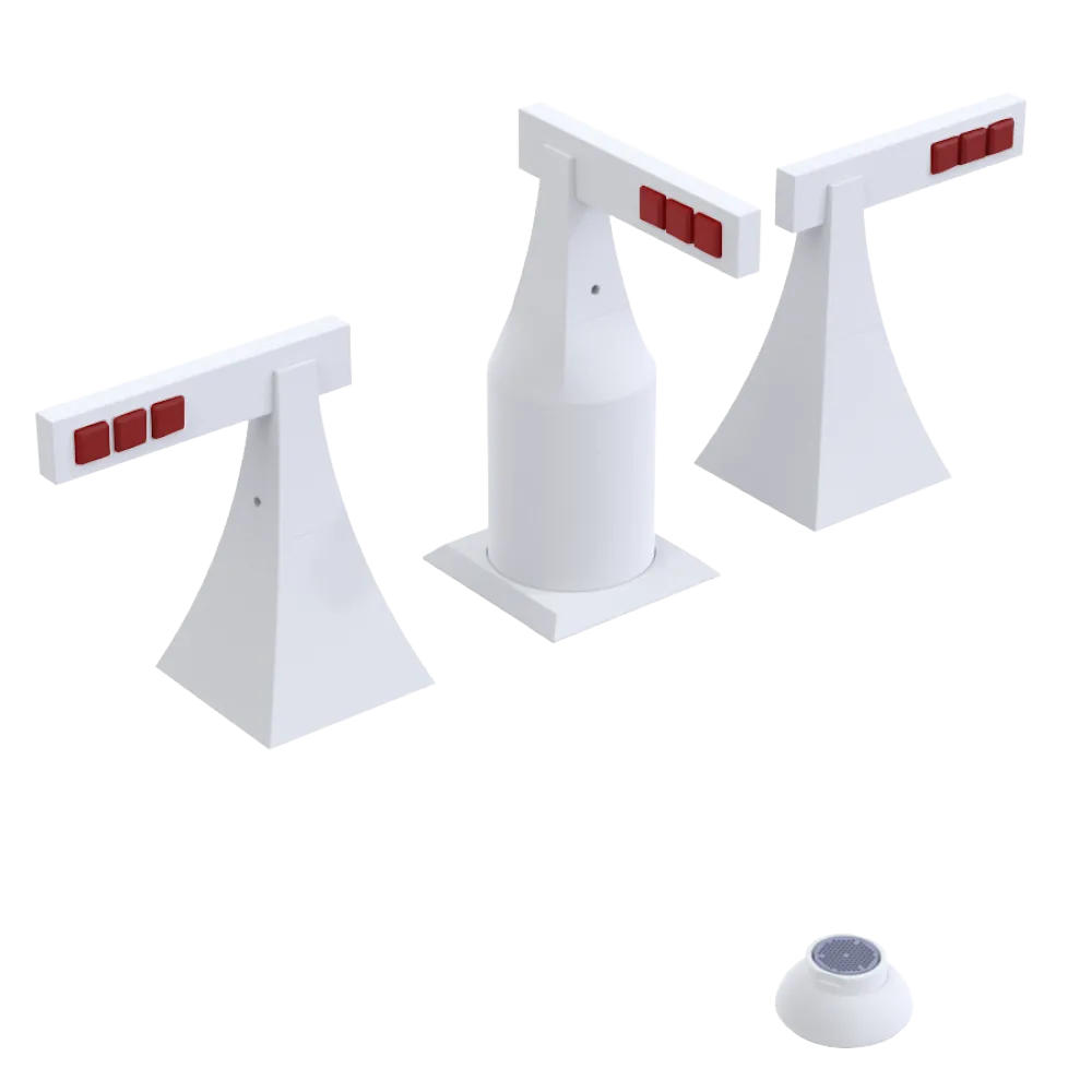 Rubinet Bidet Fitting with Spray, Diverter, and Vacum Breaker (Less Drain) Matt White