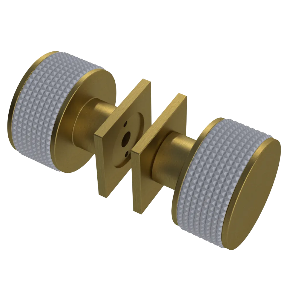 Rubinet Shower Door Knob (set) Antique Brass Matt