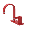 Rubinet 4" Centre Single Control Lav. Set (less drain) Red