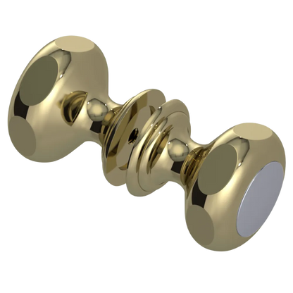 Rubinet Shower Door Knob (set) Natural Brass