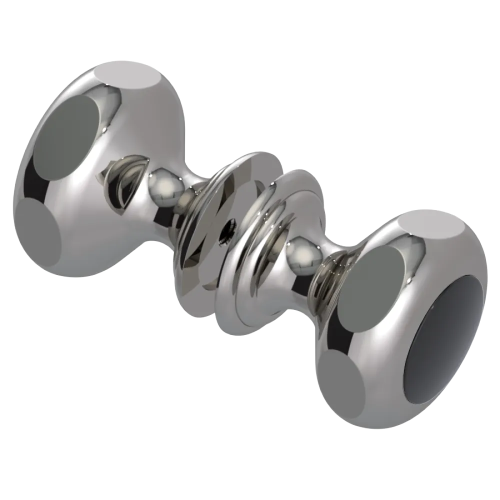 Rubinet Shower Door Knob (set) Polished Nickel