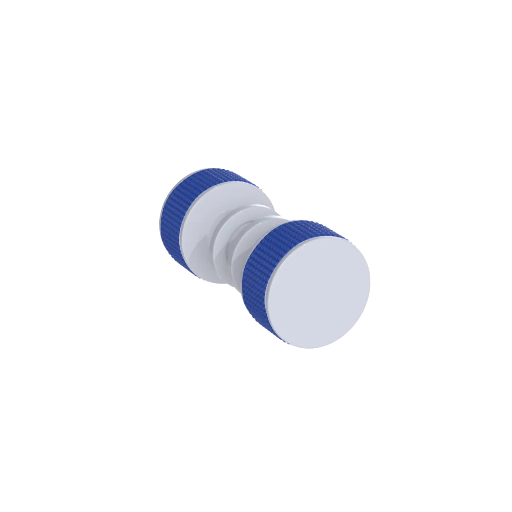 Rubinet Shower Door Knob (set) White