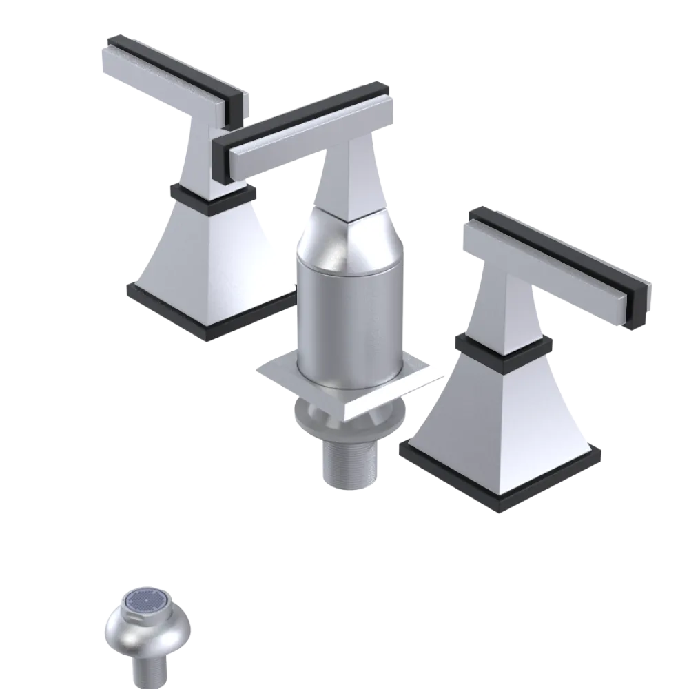 Rubinet Bidet Fitting with Spray, Diverter, and Vacum Breaker (Less Drain) Satin Chrome