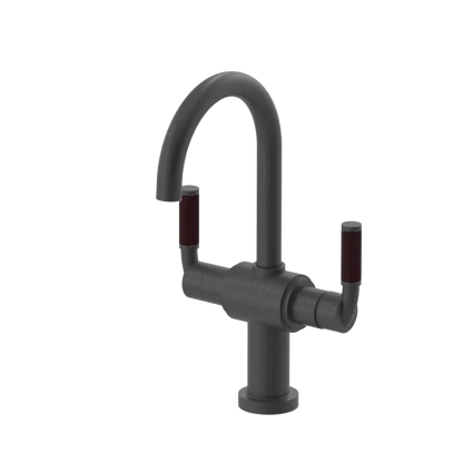 Rubinet Single Hole Dual Handle Lav. Set. (less drain) Matt Black