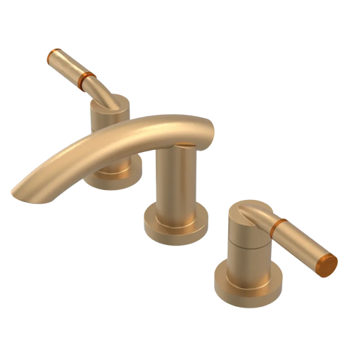 Rubinet Widespread Lav. Set. (less drain) Satin Gold