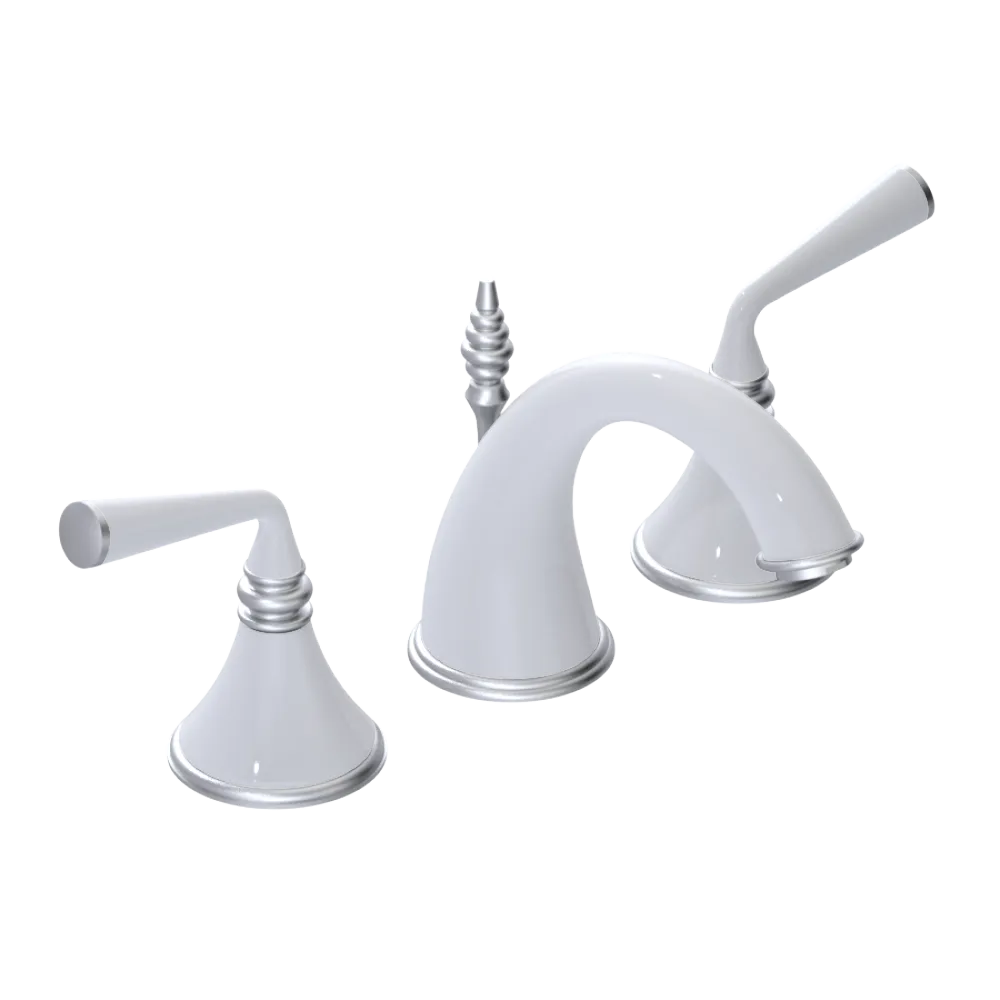 Rubinet Widespread Lav. Set. (less drain) White