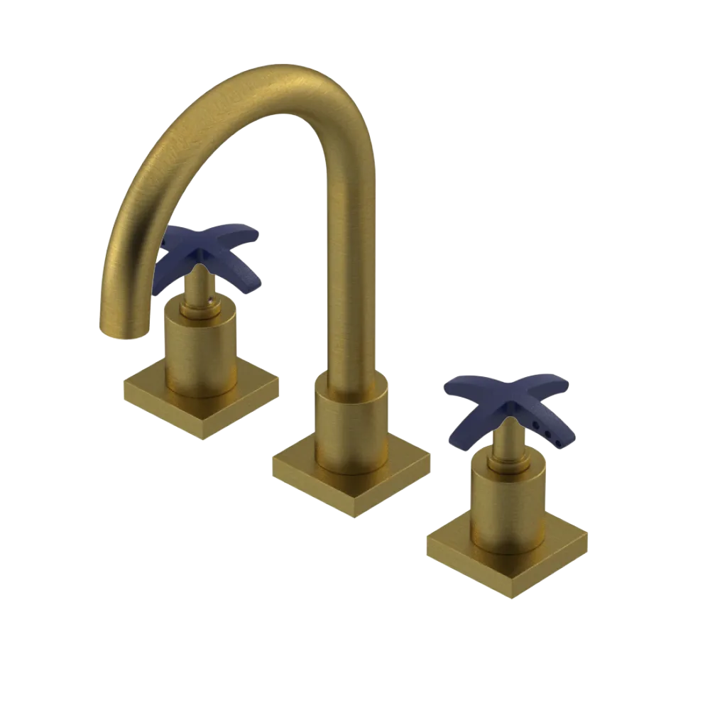 Rubinet Widespread Lav. Set. (less drain) Antique Brass Matt