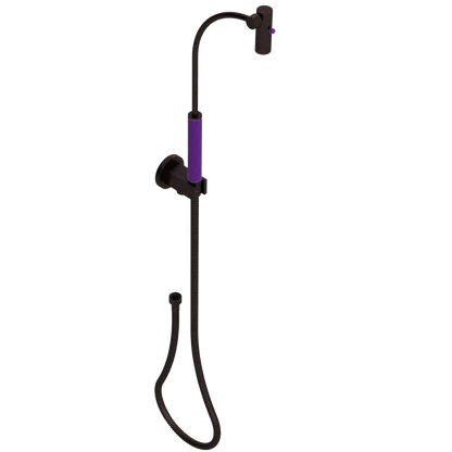 Rubinet Hand Held Shower Bidet with Extended Reach & Dual Function Spray Including Wall Bracket with Supply & Hose (Round) Oil Rubbed Bronze