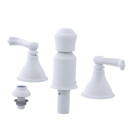 Rubinet Bidet Fitting with Spray, Diverter, and Vacum Breaker (Less Drain) Matt White