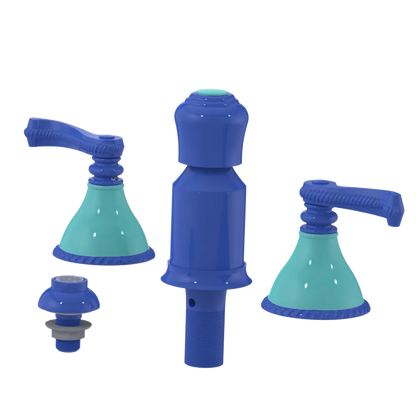 Rubinet Bidet Fitting with Spray, Diverter, and Vacum Breaker (Less Drain) Blu Jean
