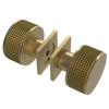 Rubinet Shower Door Knob (set) Satin Brass